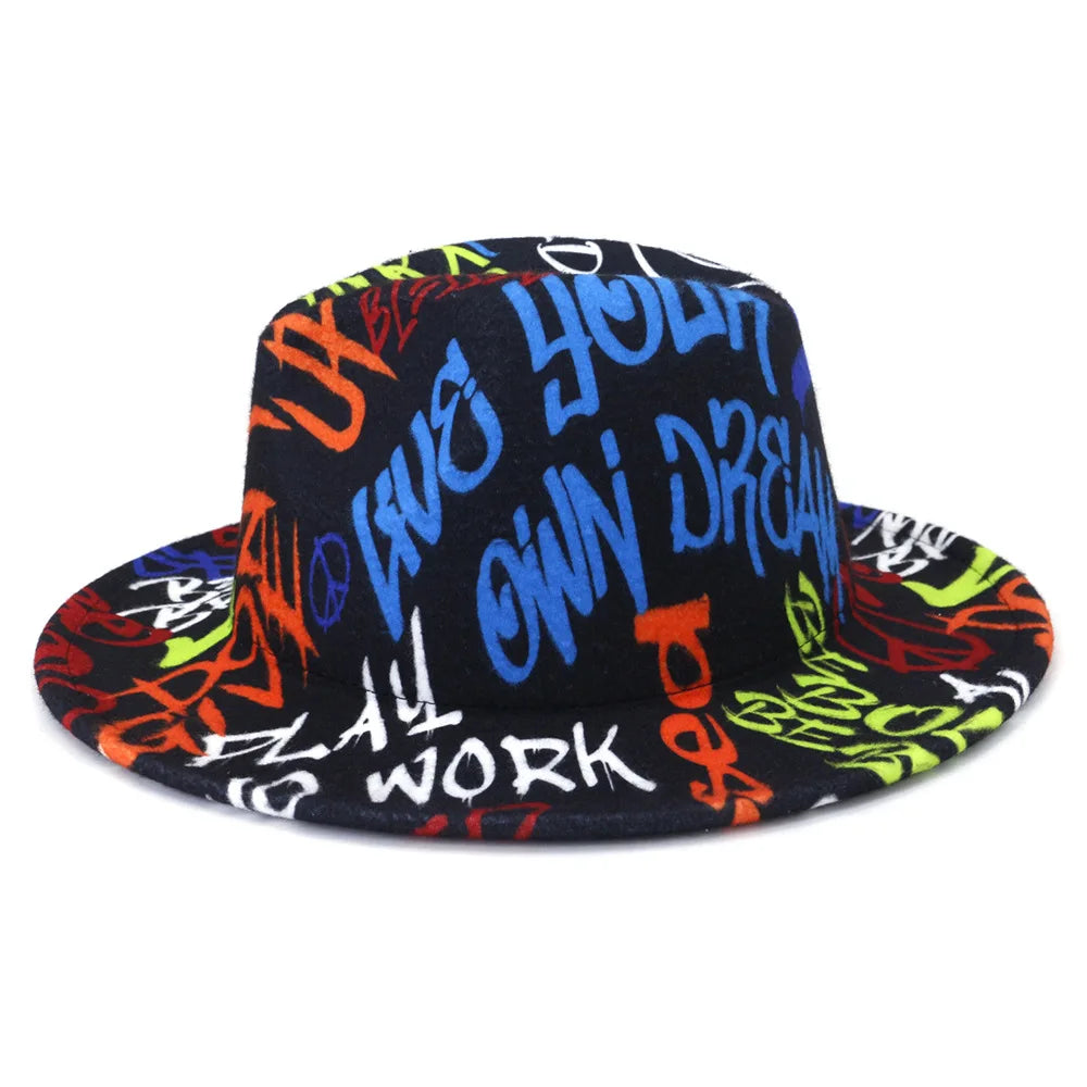 Chapeau Fedora Unisexe Graffiti