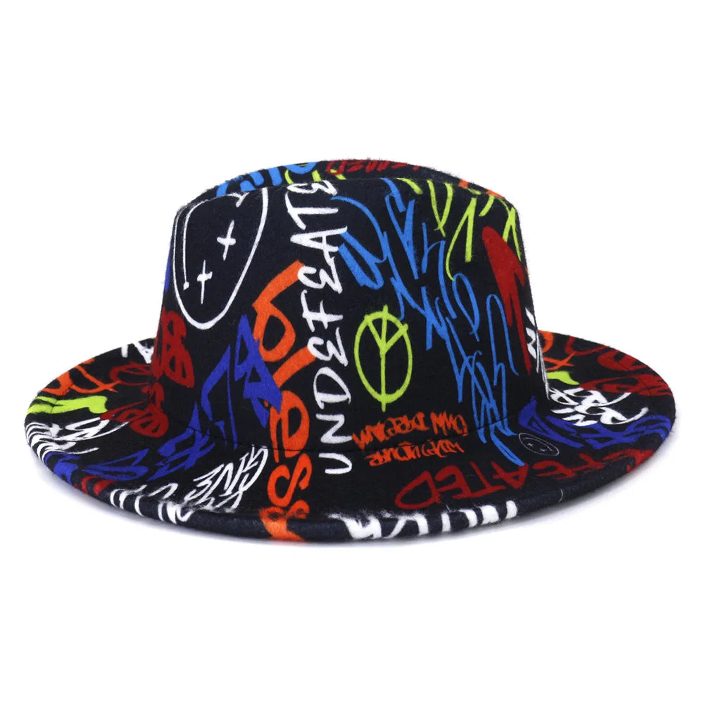 Chapeau Fedora Unisexe Graffiti