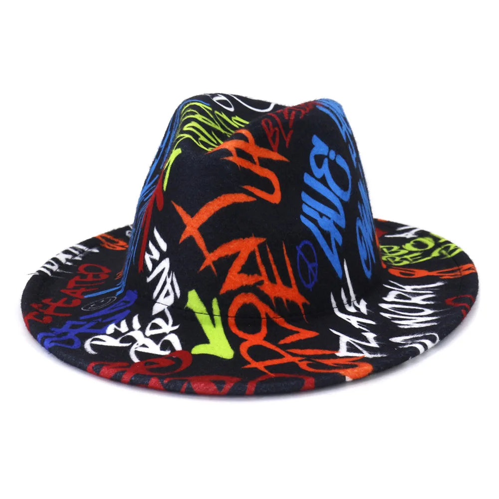 Chapeau Fedora Unisexe Graffiti