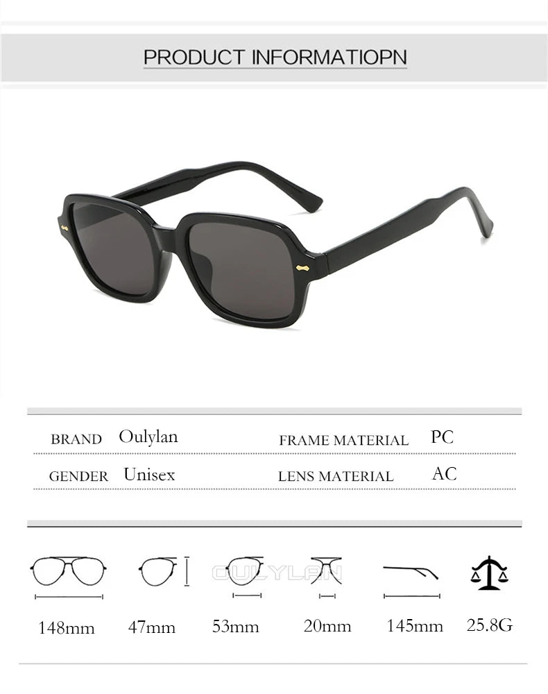 Lunettes de Soleil Ovales – 8 couleurs, Design Luxe