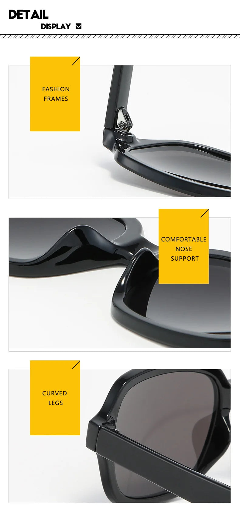 Lunettes de Soleil Ovales – 8 couleurs, Design Luxe