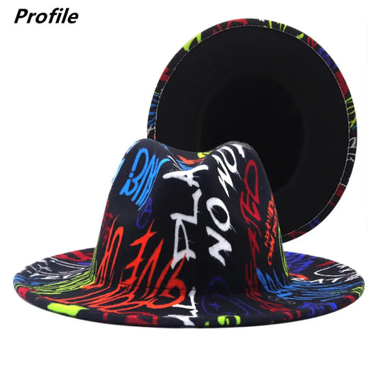 Chapeau Fedora Unisexe Graffiti